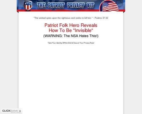 The Patriot Privateness Package: #1 Greatest Promoting Survival Privateness Product!