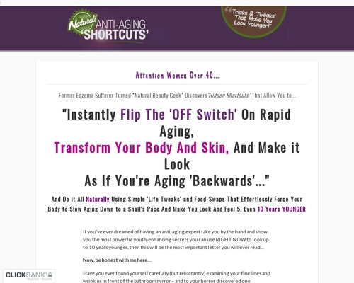 Pure Anti-Getting older Shortcuts – NEW Excessive-Changing Anti-Getting older Supply!