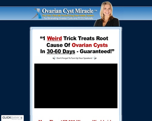 Ovarian Cyst Miracle ™: *$39/Sale! High Ovarian Cysts Website on CB!